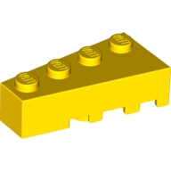 Lego kostka (kostička) 4x2 klín levý, žlutá (4160348)